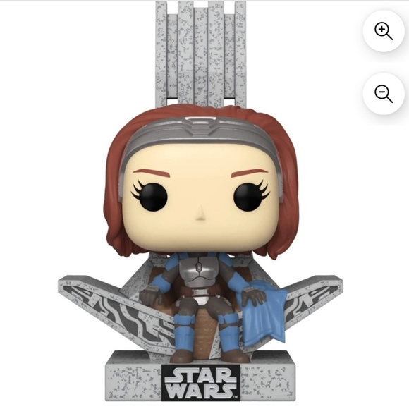 FUNKO POP! Deluxe Star Wars: The Mandalorian Bo-Katan Kryze on the Throne #669 - Picture 9 of 11